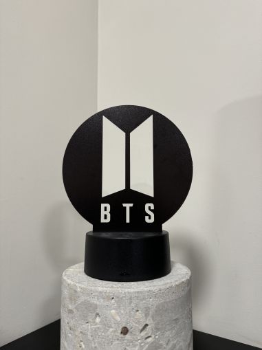 BTS – Светещо Лого LED Лампа BTS KPOP Мърч