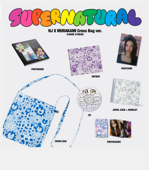 NewJeans – Supernatural (NJ x Murakami Cross Bag Ver.) Лимитиран K-pop Албум Чанта