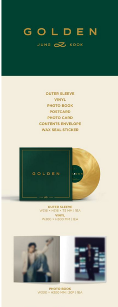 JUNGKOOK – GOLDEN LP  Винил Албум  Оригинално BTS Издание 