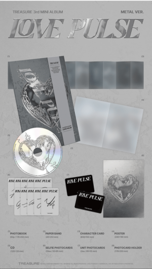 TREASURE - 3rd MINI ALBUM [LOVE PULSE] (METAL / STREET / ROCKCHIC VER.)