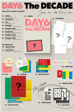 DAY6 - The DECADE (BADDIE Ver./ ATTITUDE Ver.) + Random Photocard (FANS SHOP)  PRE - ORDER 