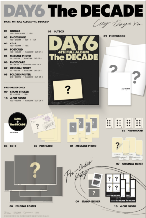 DAY6 - The DECADE (BADDIE Ver./ ATTITUDE Ver.) + Random Photocard (FANS SHOP)  PRE - ORDER 