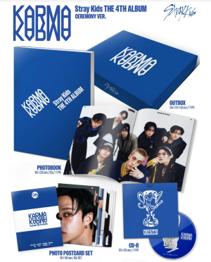 Stray Kids - KARMA (CEREMONY VER./ HOORAY VER.) + Random Photocard SW 