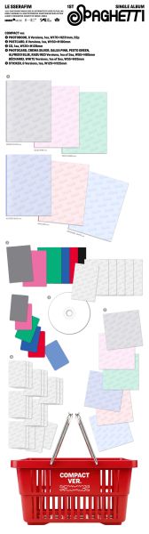 LE SSERAFIM - SPAGHETTI (COMPACT ver.) + Random Photocard (APPLE MUSIC) 