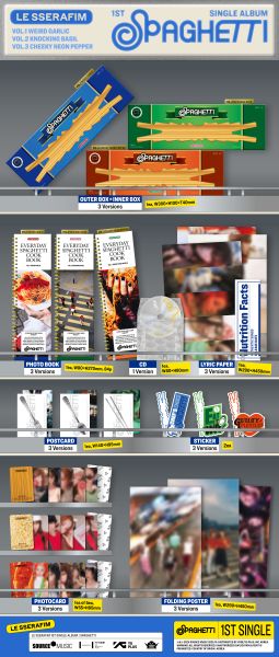 LE SSERAFIM - SPAGHETTI  + Random Photocard (SW) PRE - ORDER 