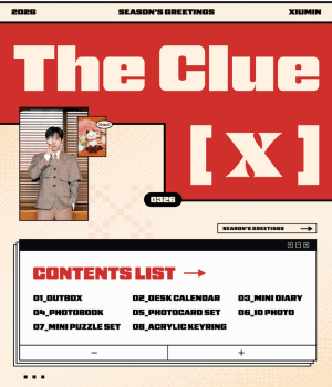 XIUMIN - 2026 SEASON’S GREETINGS [THE CLUE [X] ] + 1 Random Photocard (WM) PRE - ORDER 