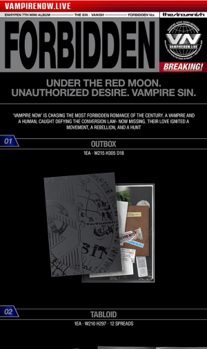 ENHYPEN - THE SIN : VANISH [FORBIDDEN Ver. / AFTERLIGHT Ver. / STORM Ver.] PRE - ORDER 