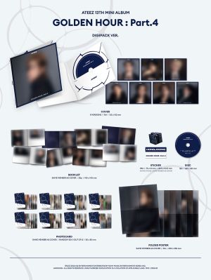 ATEEZ - [GOLDEN HOUR : Part.4] (DIGIPACK VER.)  + Random Photocard (APPLE MUSIC) MUSIC PRE - ORDER 